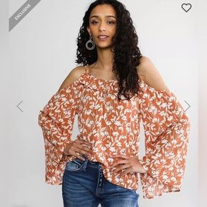 Floral Cold Shoulder Top